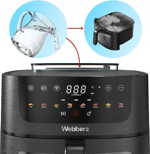 Webber Heißluftfritteuse 8Es Schwarz