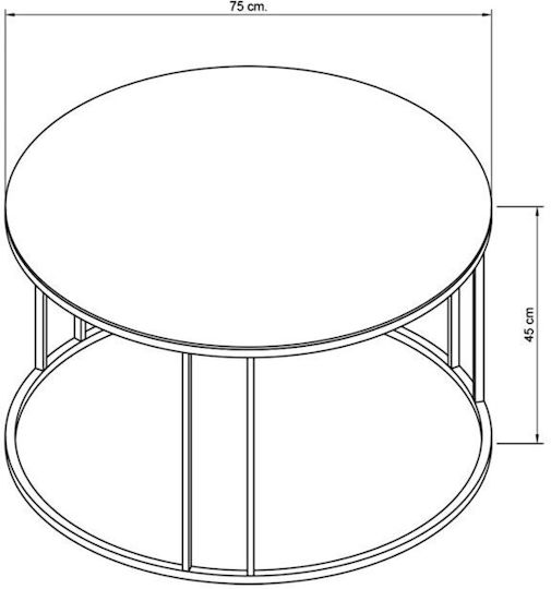 Round Coffee Table Metal Silver STE-003675-V5264 W45xL75cm. Round Coffee Table Metal Silver STE-003675-V5264 W45xL75cm.
