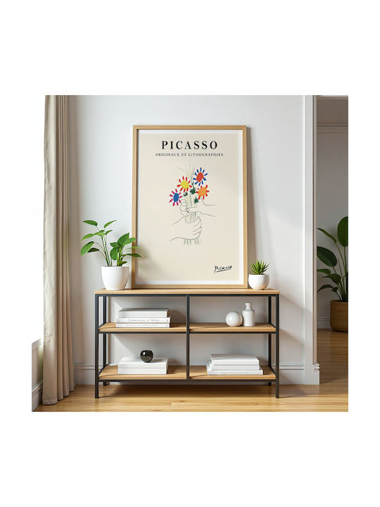 Poster Pablo Picasso Bouquet Peace Art250 21cm X 30cm Λευκή Ξύλινη Κορνίζα