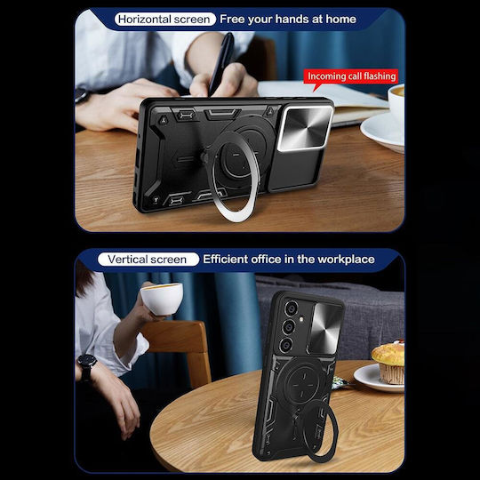 Techsuit Oppo Umschlag Rückseite Schwarz (Oppo A6 Pro 4G, Oppo A6 Pro 5G)