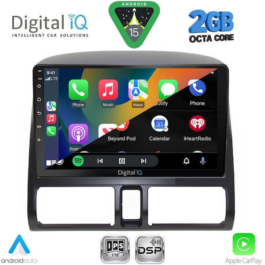 Digital IQ Car Audio System for Honda CR-V 1996-2006 with Clima (Bluetooth/USB/WiFi/GPS/Apple-Carplay/Android-Auto) with Touch Screen 9"
