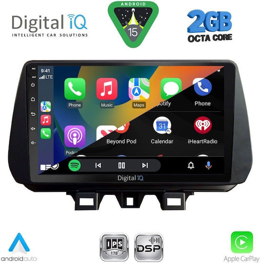 Digital IQ Ηχοσύστημα Αυτοκινήτου για Hyundai Tucson 2019-2023 (Bluetooth/USB/WiFi/GPS/Apple-Carplay/Android-Auto) με Οθόνη Αφής 9"