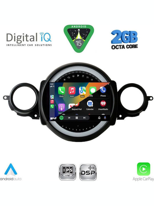 Digital IQ Auto-Audiosystem für Mini Kooper / Clubman 2011-2013 (Bluetooth/USB/WiFi/GPS/Apple-Carplay/Android-Auto) mit Touchscreen 9"