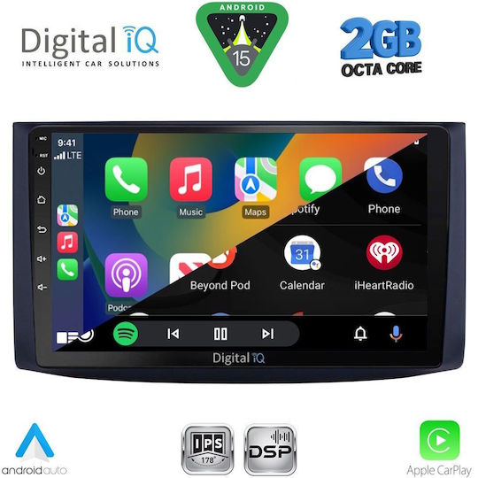Digital IQ Ηχοσύστημα Αυτοκινήτου για Chevrolet Aveo 2006-2010 (Bluetooth/USB/WiFi/GPS/Apple-Carplay/Android-Auto) με Οθόνη Αφής 9"