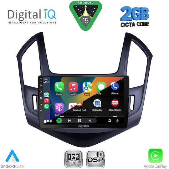 Digital IQ Ηχοσύστημα Αυτοκινήτου για Chevrolet Cruze 2013-2015 (Bluetooth/USB/WiFi/GPS/Apple-Carplay/Android-Auto) με Οθόνη Αφής 9"