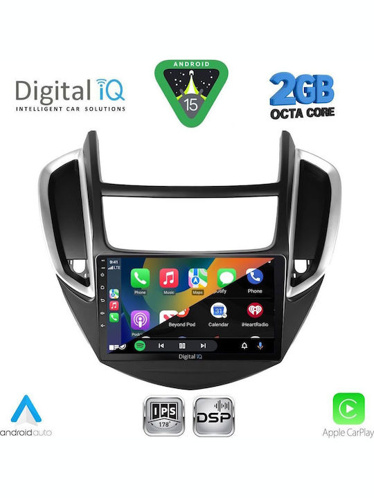Digital IQ Car Audio System for Chevrolet Trax 2014-2022 (Bluetooth/USB/WiFi/GPS/Apple-Carplay/Android-Auto) with Touch Screen 9"