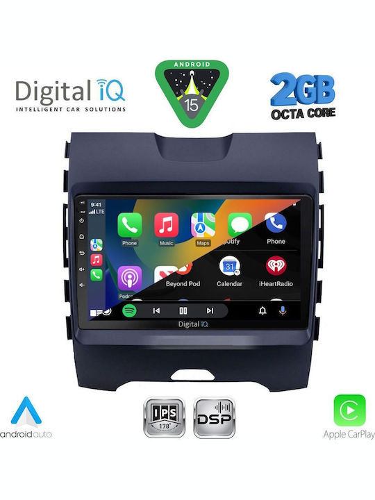 Digital IQ Car Audio System for Ford Edge 2015-2023 (Bluetooth/USB/WiFi/GPS/Apple-Carplay/Android-Auto) with Touch Screen 9"
