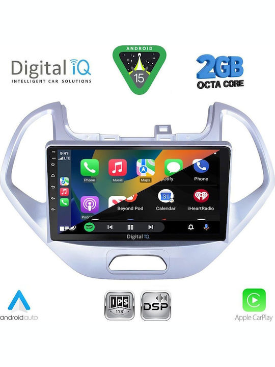 Digital IQ Car Audio System for Ford Ka 2017 (Bluetooth/USB/WiFi/GPS/Apple-Carplay/Android-Auto) with Touch Screen 9"