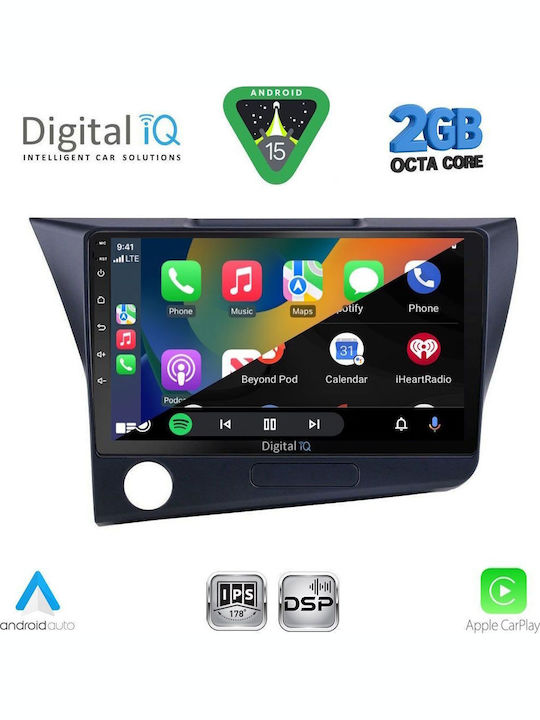 Digital IQ Car Audio System for Honda CR-Z 2010-2016 (Bluetooth/USB/WiFi/GPS/Apple-Carplay/Android-Auto) with Touch Screen 9"