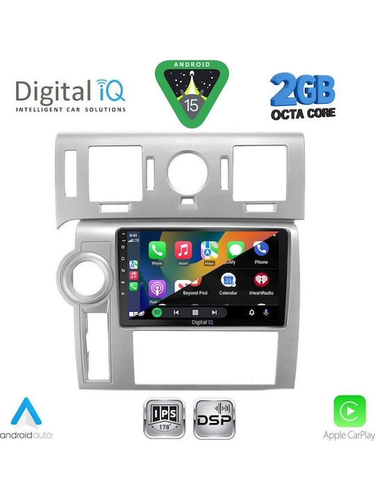 Digital IQ Car Audio System Hummer H2 2008-2009 (Bluetooth/USB/WiFi/GPS/Apple-Carplay/Android-Auto) with Touch Screen 9"