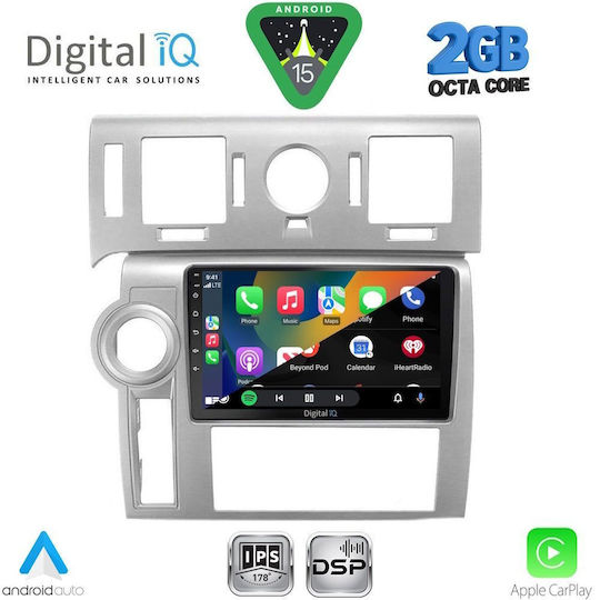 Digital IQ Car Audio System Hummer H2 2008-2009 (Bluetooth/USB/WiFi/GPS/Apple-Carplay/Android-Auto) with Touch Screen 9"