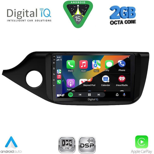 Digital IQ Car Audio System for Kia Ceed 2012-2018 (Bluetooth/USB/WiFi/GPS/Apple-Carplay/Android-Auto) with Touch Screen 9"