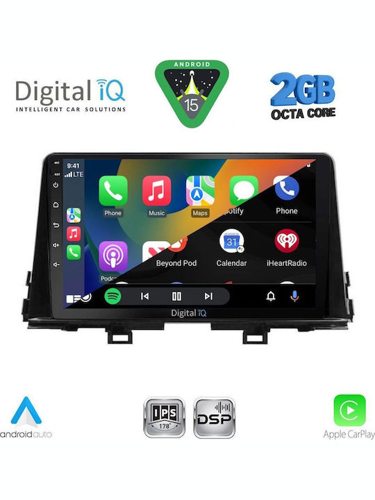 Digital IQ Car Audio System for Kia Picanto 2021 (Bluetooth/USB/WiFi/GPS/Apple-Carplay/Android-Auto) with Touch Screen 9"