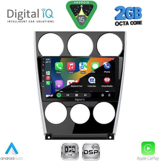 Digital IQ Car Audio System for Mazda 6 2005-2008 (Bluetooth/USB/WiFi/GPS/Apple-Carplay/Android-Auto) with Touch Screen 9"