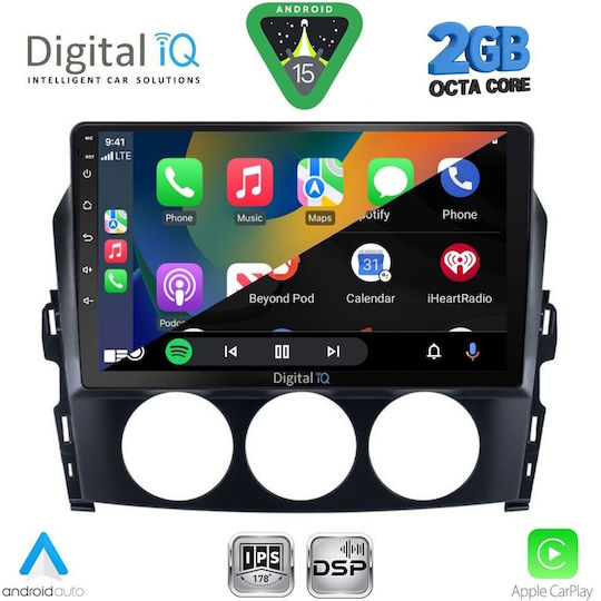 Digital IQ Ηχοσύστημα Αυτοκινήτου για Mazda MX-5 2005-2015 (Bluetooth/USB/WiFi/GPS/Apple-Carplay/Android-Auto) με Οθόνη Αφής 9"