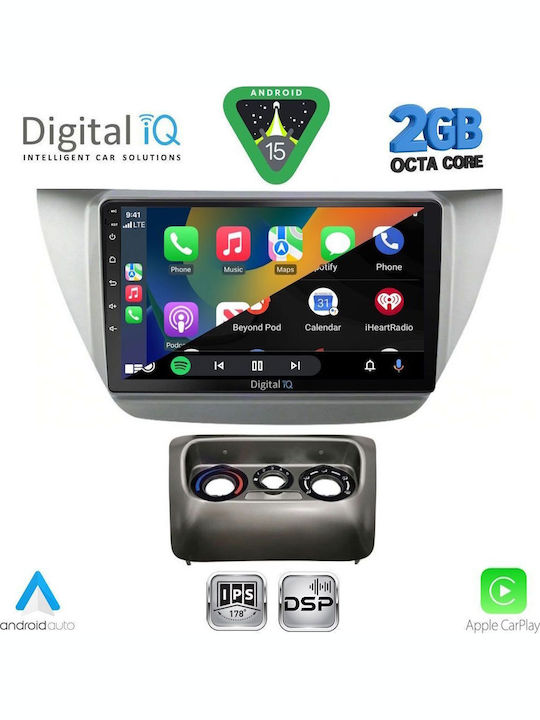 Digital IQ Car Audio System for Mitsubishi Lancer 2000-2007 (Bluetooth/USB/WiFi/GPS/Apple-Carplay/Android-Auto) with Touch Screen 9"