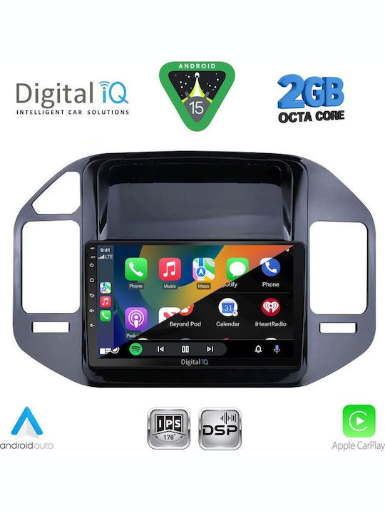 Digital IQ Car Audio System for Mitsubishi Pajero 1999-2006 (Bluetooth/USB/WiFi/GPS/Apple-Carplay/Android-Auto) with Touch Screen 9"