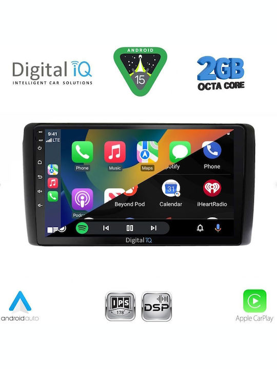 Digital IQ Car Audio System for Nissan Leaf 2009-2017 (Bluetooth/USB/WiFi/GPS/Apple-Carplay/Android-Auto) with Touch Screen 9"
