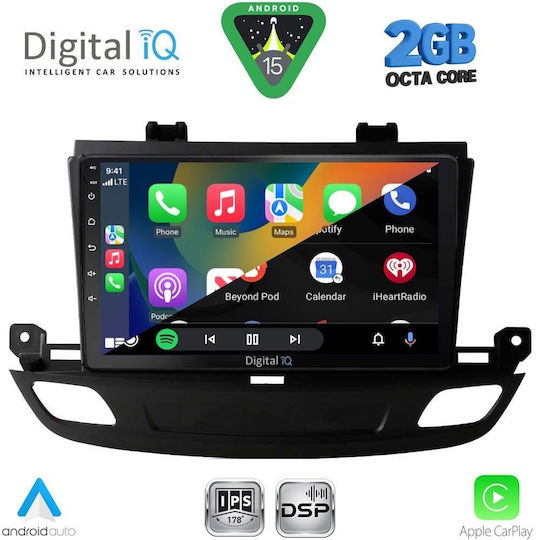 Digital IQ Car Audio System for Opel Insignia 2018 (Bluetooth/USB/WiFi/GPS/Apple-Carplay/Android-Auto) with Touch Screen 9"