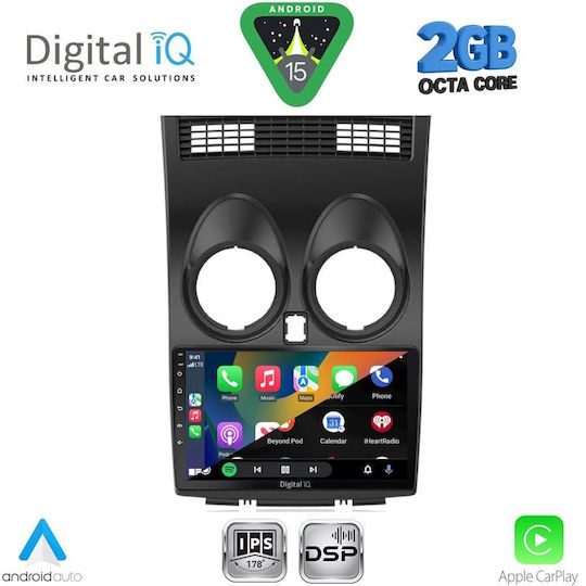 Digital IQ Car Audio System for Nissan Qashqai 2007-2014 (Bluetooth/USB/WiFi/GPS/Apple-Carplay/Android-Auto) with Touch Screen 9"