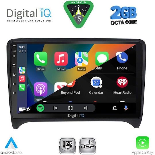 Digital IQ Ηχοσύστημα Αυτοκινήτου για Audi TT 2007-2015 (Bluetooth/USB/WiFi/GPS/Apple-Carplay/Android-Auto) με Οθόνη Αφής 9"