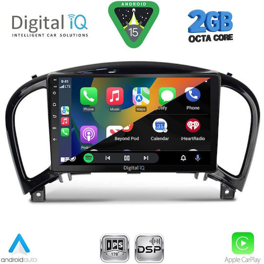 Digital IQ Ηχοσύστημα Αυτοκινήτου για Nissan Juke 2009-2020 (Bluetooth/USB/WiFi/GPS/Apple-Carplay/Android-Auto) με Οθόνη Αφής 9"