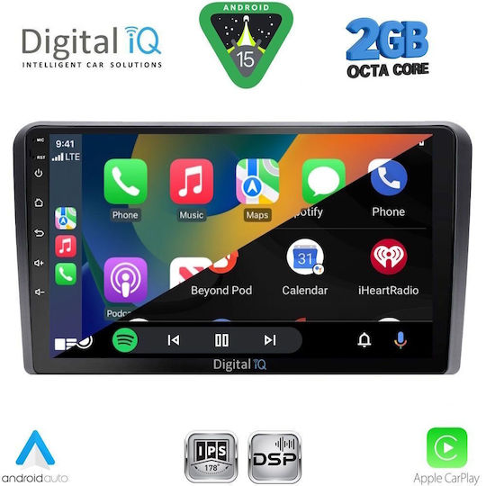 Digital IQ Ηχοσύστημα Αυτοκινήτου για Peugeot 308 2013-2021 (Bluetooth/USB/WiFi/GPS/Apple-Carplay/Android-Auto) με Οθόνη Αφής 9"
