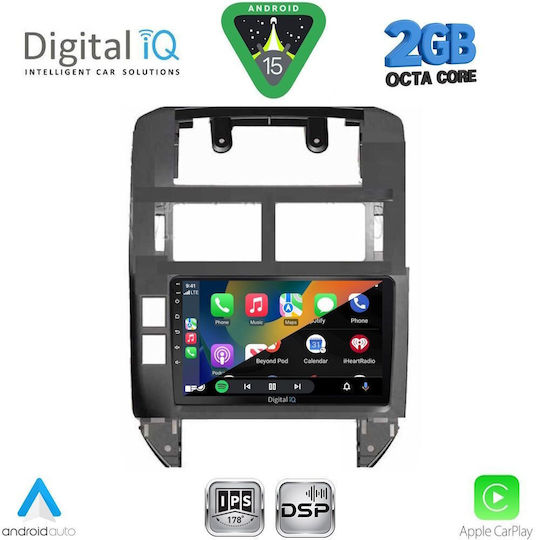 Digital IQ Car Audio System for Volkswagen Polo 2002-2009 (Bluetooth/USB/WiFi/GPS/Apple-Carplay/Android-Auto) with Touch Screen 9"