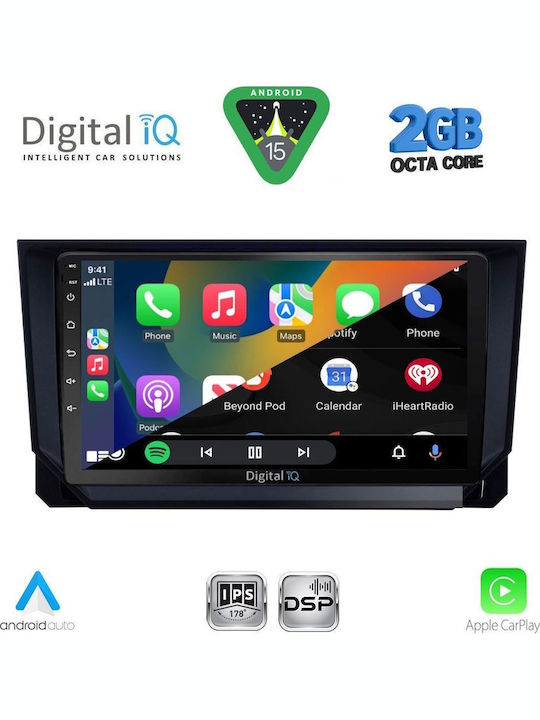 Digital IQ Car Audio System for Seat Arona / Ibiza 2018 (Bluetooth/USB/WiFi/GPS/Apple-Carplay/Android-Auto) with Touch Screen 9"
