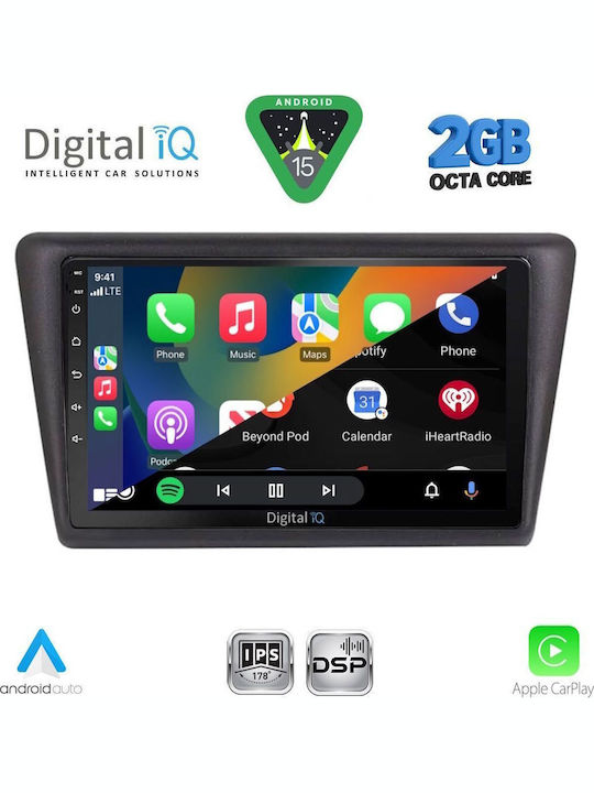 Digital IQ Car Audio System for Skoda Rapid 2014-2019 (Bluetooth/USB/WiFi/GPS/Apple-Carplay/Android-Auto) with Touch Screen 9"