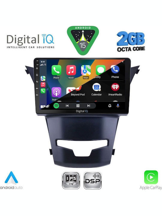 Digital IQ Car Audio System for Daewoo Korando Ssangyong Korando 2014-2019 (Bluetooth/USB/WiFi/GPS/Apple-Carplay/Android-Auto) with Touch Screen 9"