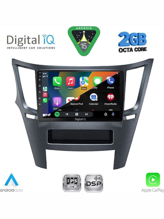 Digital IQ Car Audio System for Subaru Legacy / Outback 2009-2014 (Bluetooth/USB/WiFi/GPS/Apple-Carplay/Android-Auto) with Touch Screen 9"