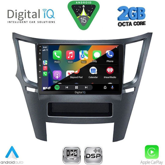 Digital IQ Ηχοσύστημα Αυτοκινήτου για Subaru Legacy / Outback 2009-2014 (Bluetooth/USB/WiFi/GPS/Apple-Carplay/Android-Auto) με Οθόνη Αφής 9"