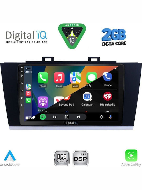 Digital IQ Car Audio System for Subaru Legacy / Outback 2014-2019 (Bluetooth/USB/WiFi/GPS/Apple-Carplay/Android-Auto) with Touch Screen 9"