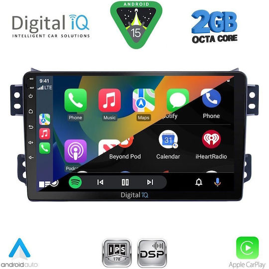 Digital IQ Ηχοσύστημα Αυτοκινήτου για Opel Agila Suzuki Splash 2008-2018 (Bluetooth/USB/WiFi/GPS/Apple-Carplay/Android-Auto) με Οθόνη Αφής 9"