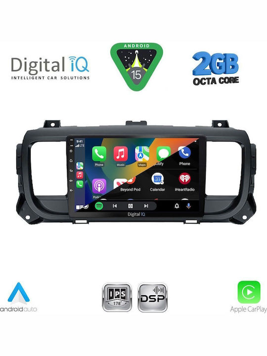 Digital IQ Car Audio System for Toyota Proace 2017 (Bluetooth/USB/WiFi/GPS/Apple-Carplay/Android-Auto) with Touch Screen 9"