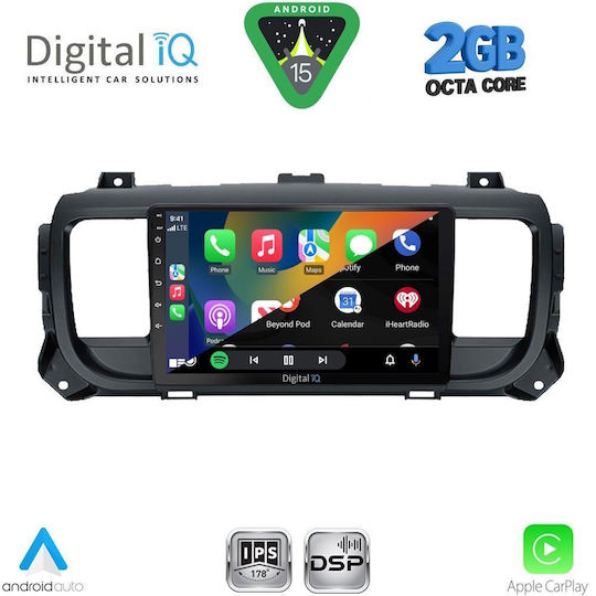 Digital IQ Car Audio System for Toyota Proace 2017 (Bluetooth/USB/WiFi/GPS/Apple-Carplay/Android-Auto) with Touch Screen 9"