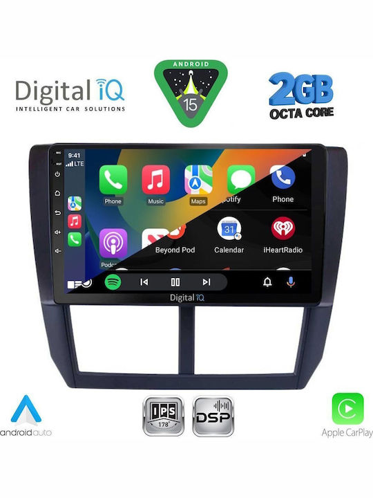 Digital IQ Car Audio System for Subaru Forester / Impreza 2008-2013 (Bluetooth/USB/AUX/WiFi/GPS/Apple-Carplay/Android-Auto) with Touch Screen 9"