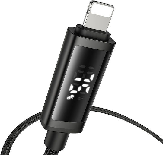 Mcdodo LED / Braided USB-C to Lightning Cable 36W Black 1.2m (CA-7990)