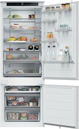 Haier Εντοιχιζόμενος Ψυγειοκαταψύκτης 382lt Total NoFrost Υ193.5xΠ69xΒ55εκ. Λευκός HBQW5719E
