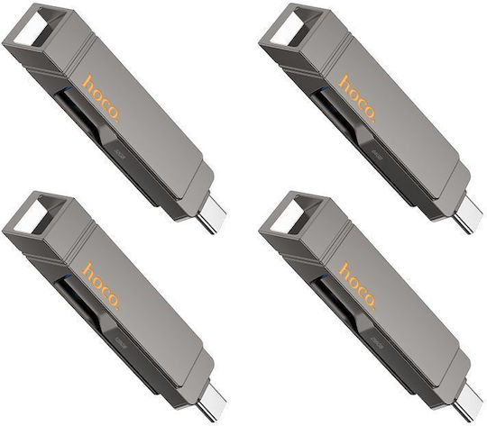 Hoco UD15 256GB USB 3.2 Stick with connection USB-A & USB-C Black