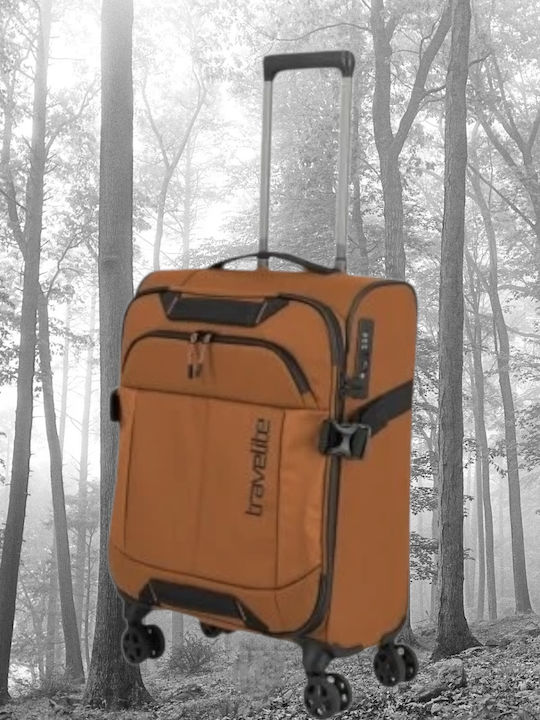 Travelite Βαλίτσα Ταξιδίου Καμπίνας Υφασμάτινη Curry με 4 Ρόδες Ύψους 55εκ.