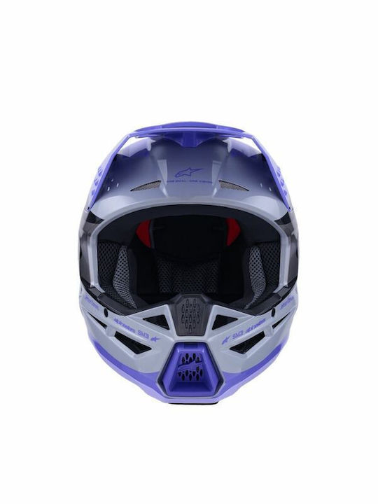Alpinestars SM3 Jettson Grey Gloss Motorcycle Helmet Motocross DOT / ECE 22.06 1430gr