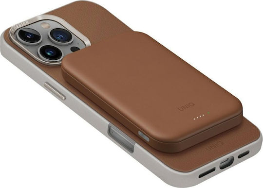 Uniq Lyden Lexa MagSafe Power Bank 5000mAh 20W with USB-C Port Power Delivery Brown