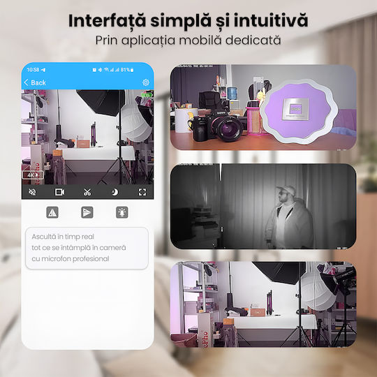 Cameră De Supraveghere În Ceas Wifi 1080p Full Hd Card De 128gb Inclus Viziune Nocturnă Detectare Mișcare Alerte Telefon Înregistrare Audio Video Aplicație Ios Android Supraveghere Acasă Birou