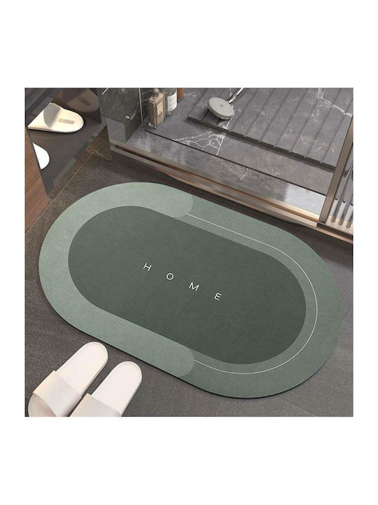 Rutschfest Set Badematten Oval Green 57x38cm 2Stück