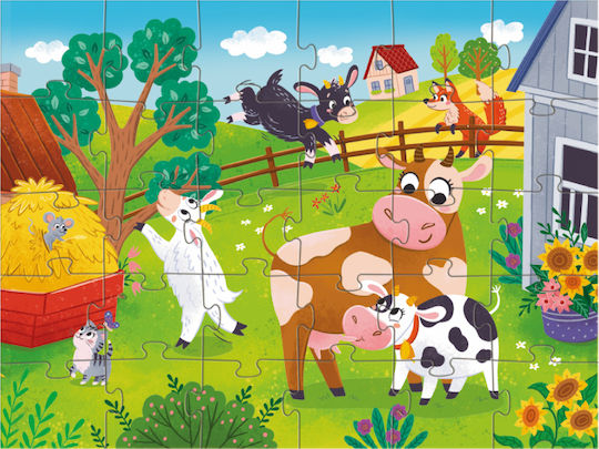 Dodo Puzzle Farm Series Αγελάδες Κατσικάκια 30pcs