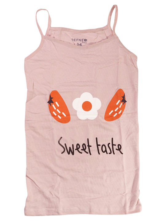 Defne Baby Sweet Taste Παιδικό Φανελάκι Αμάνικο Πορτοκαλί