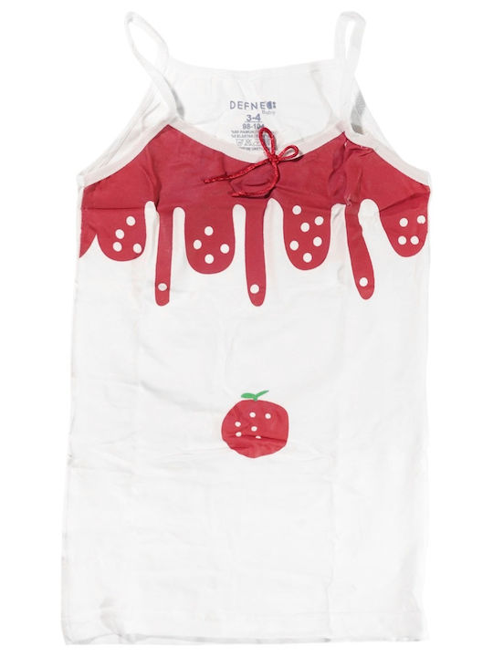 Defne Baby Melting Strawberry Kids' Undershirt Tank Top Ecru