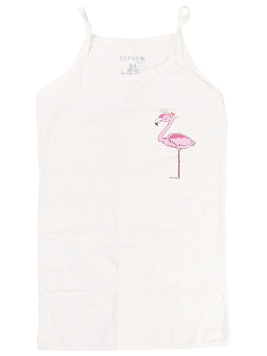 Defne Baby Sweet White Flamingo Kids' Undershirt Tank Top White